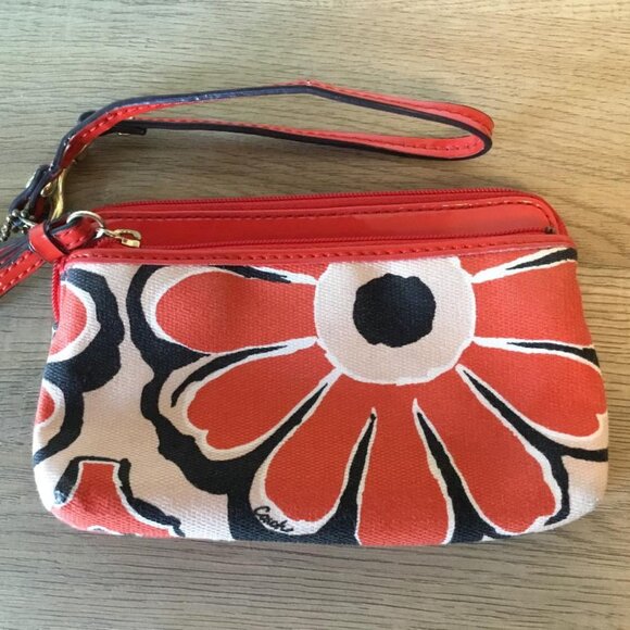 Coach Red Floral Wristlet - Picture 7 of 10